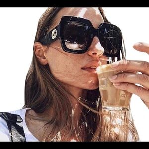 Oversized Gucci sunglasses